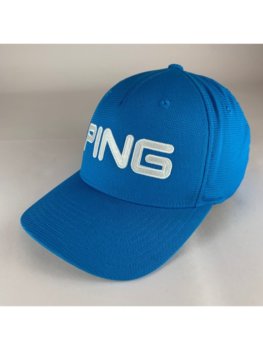 Ping Golf Blue Stretch Fitted Hat Mens L/XL